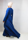 Blue Wide-Hem Tail Dress - Nur Shop