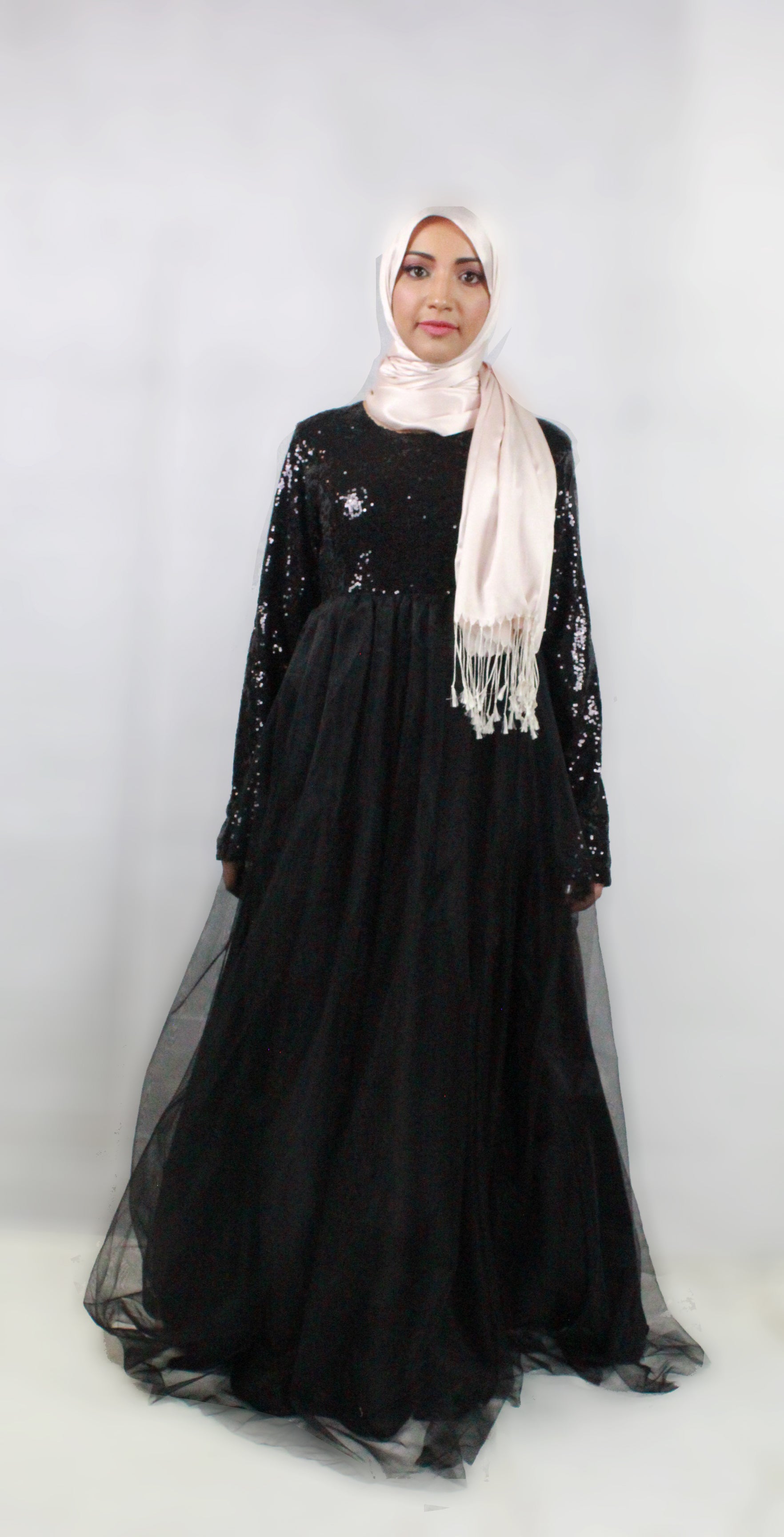 Maria Sequin Tulle Dress Black Nur Shop