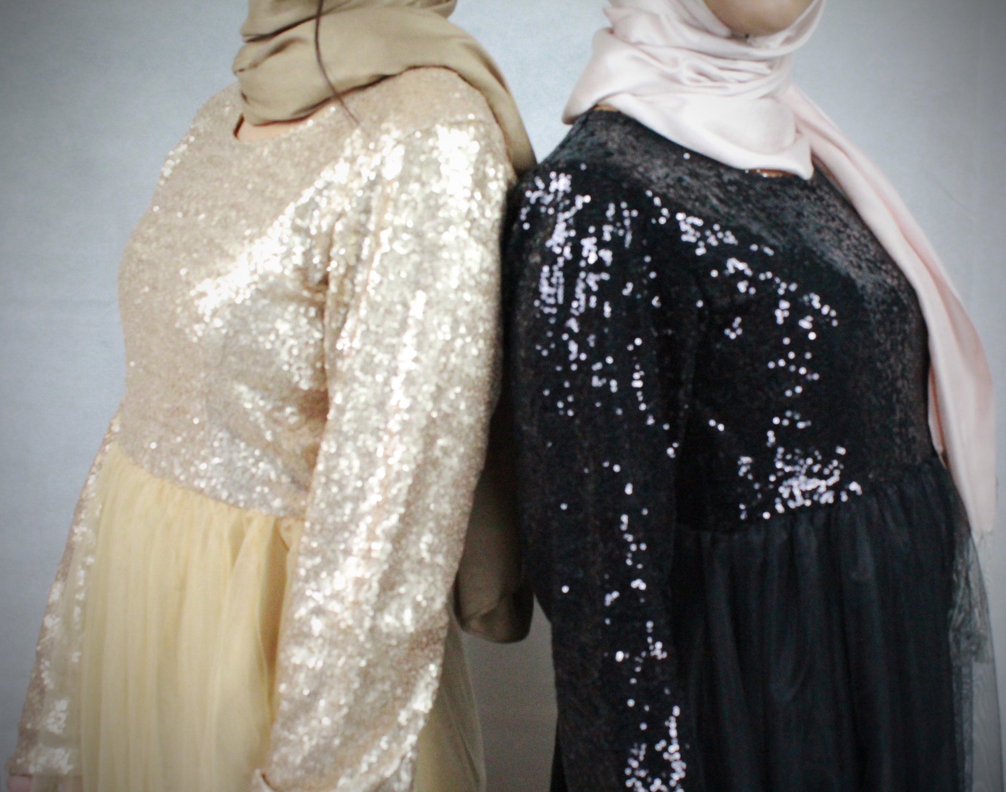 Black sequin tulle dress sale